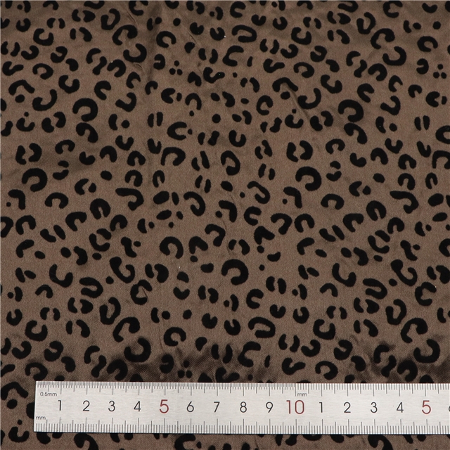 leopard series velvet satin fabric