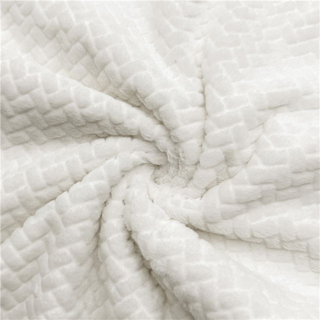 plain embossed checkered woven velvet fabric