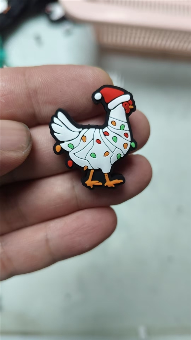silicone christmas chicken silicone beads