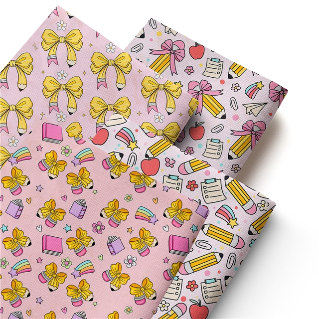 polyester cotton abc series polyester cotton fabric set (4 pcs/set)