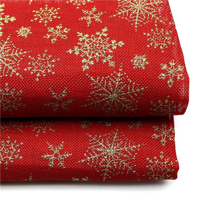 glitter christmas snowflake faux linen
