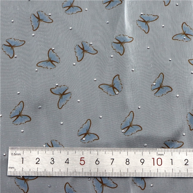 hot stamping butterfly organza fabric
