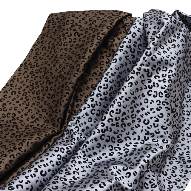 leopard series velvet satin fabric