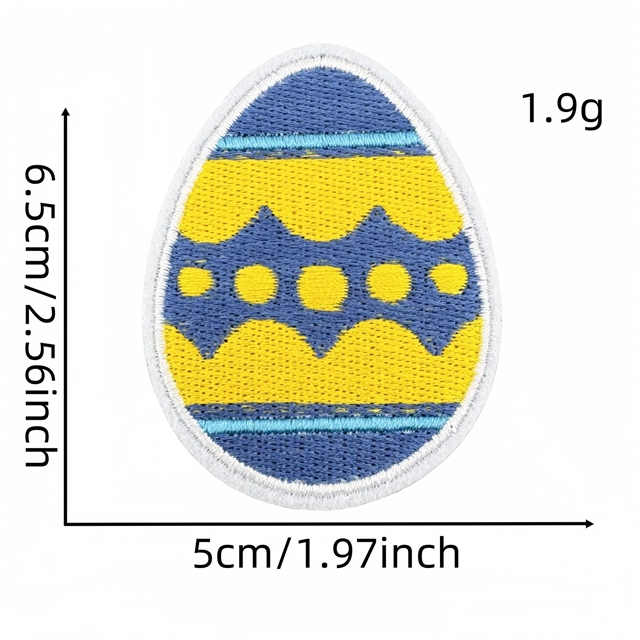back with glue easter eggs embroidery patch（back with glue）