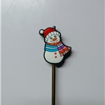 christmas snowman silicone bead