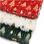 hot stamping christmas tree pv velvet fabric