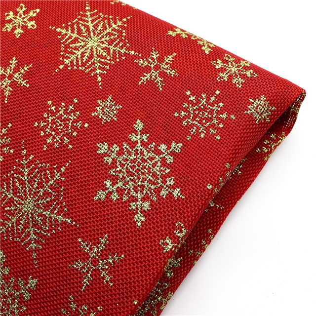 glitter christmas snowflake faux linen