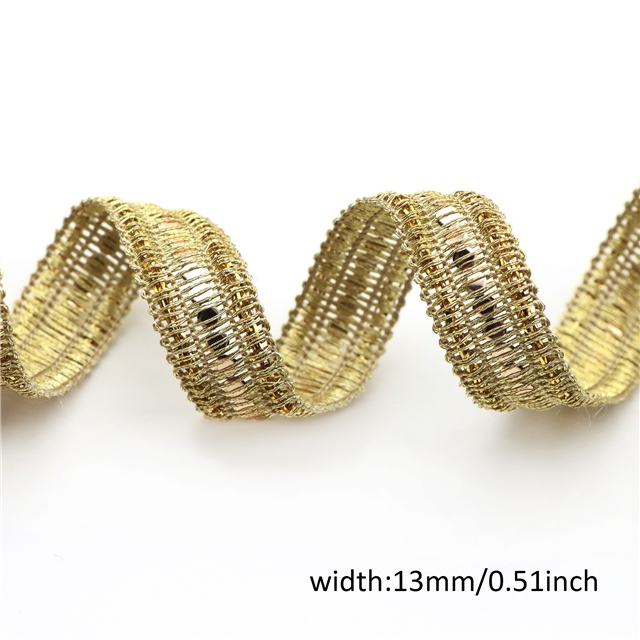 ethnic style gold thread lace ribbon YDH236,1yard