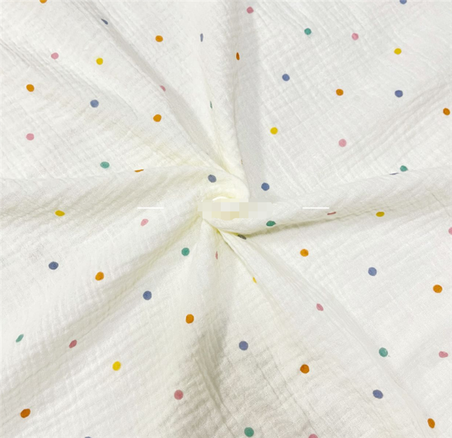 100% cotton color dot cotton double-layer gauze