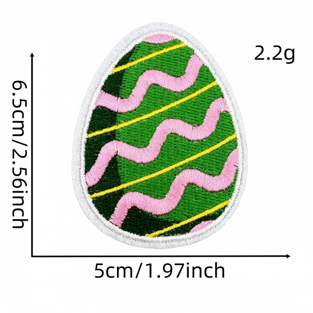 back with glue easter eggs embroidery patch（back with glue）