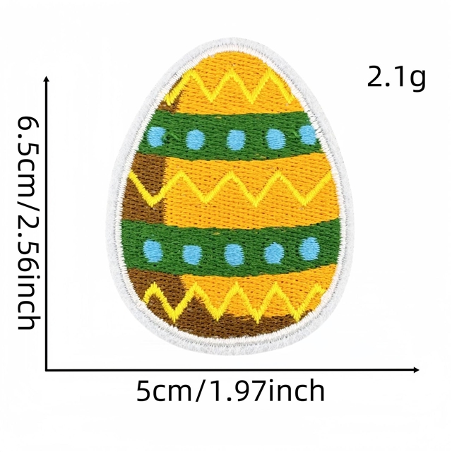 back with glue easter eggs embroidery patch（back with glue）