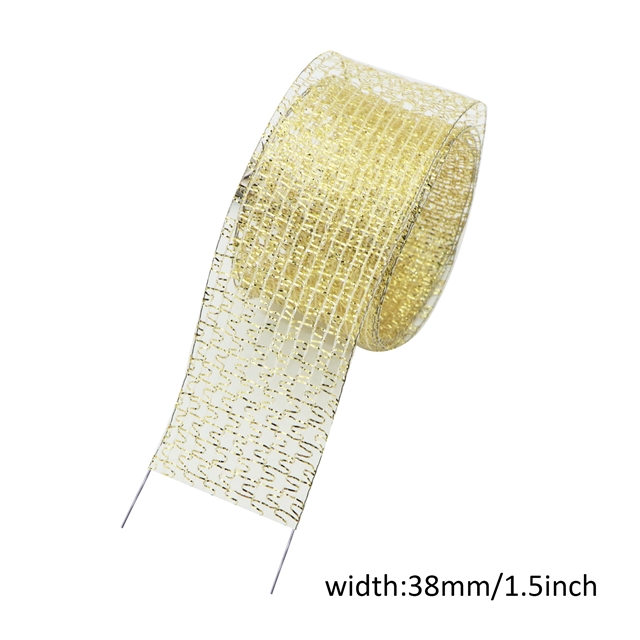 1.5" stretch wired ribbon