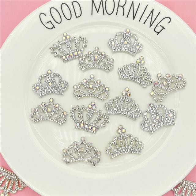 non woven fabric+rhinestone crown rhinestone non woven accessories