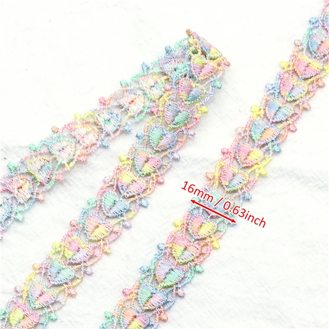 colorful water soluble embroidery lace  1#,5 yards