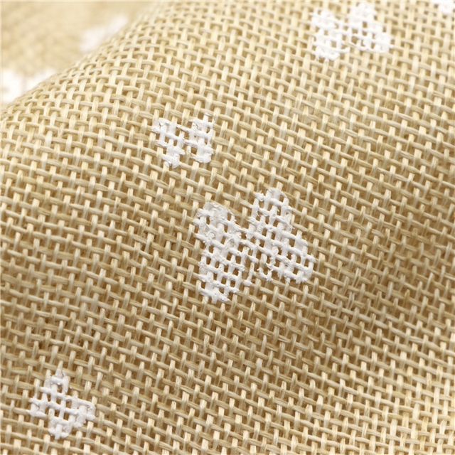 offset butterfly linen fabric