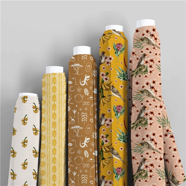 polyester cotton flower animal series polyester cotton fabric set (8 pcs/set)