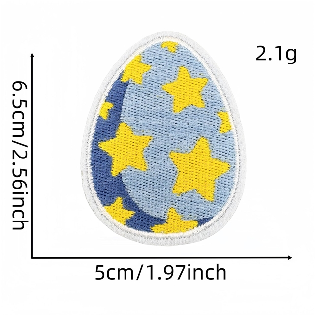back with glue easter eggs embroidery patch（back with glue）