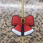 christmas bow silicone beads