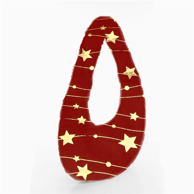 gold hot stamping star short plush fabric