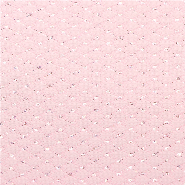 synthetic leather glitter rhombus faux leather