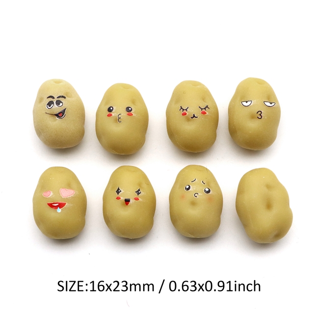 plastic/resin 3d simulation potato resin accessories 1#potato（expressive,randomly）