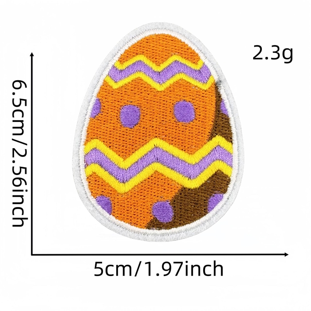 back with glue easter eggs embroidery patch（back with glue）