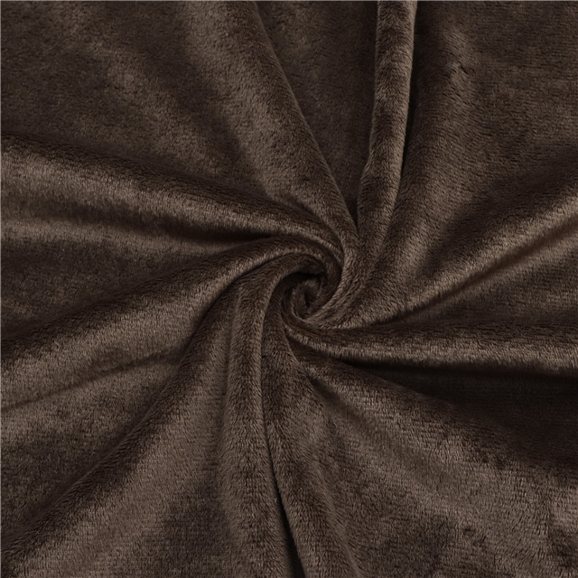 Polyester silk Short plush fabric coffee,50*160cm(19.7*63