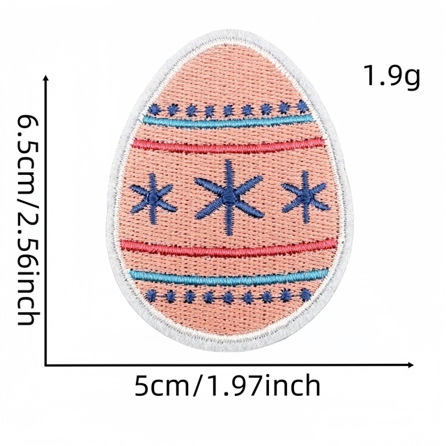 back with glue easter eggs embroidery patch（back with glue）