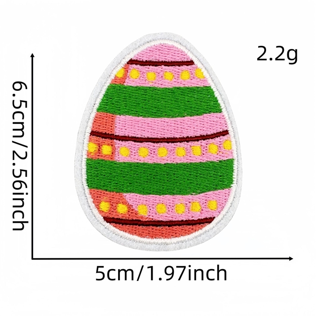 back with glue easter eggs embroidery patch（back with glue）