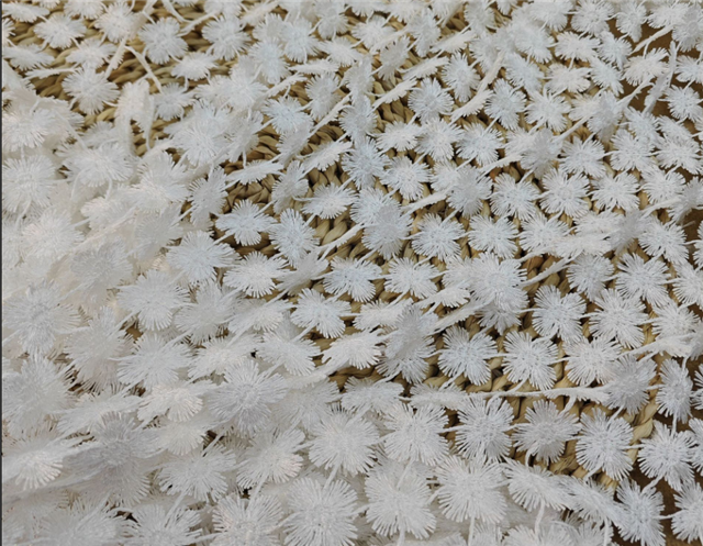 bright silk hollow small square water-soluble full width lace fabric