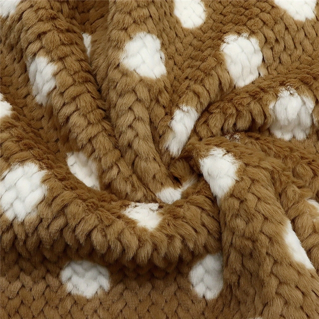 rabbit hair wheat ear dots velvet fabric