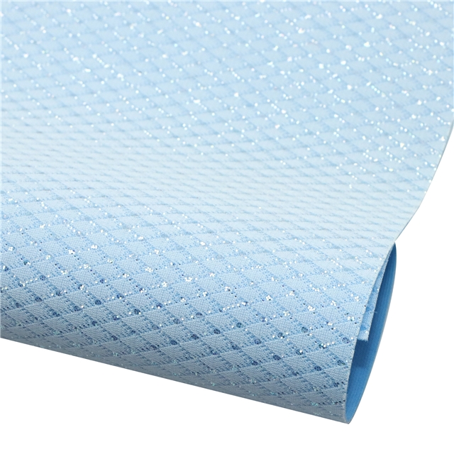 synthetic leather glitter rhombus faux leather