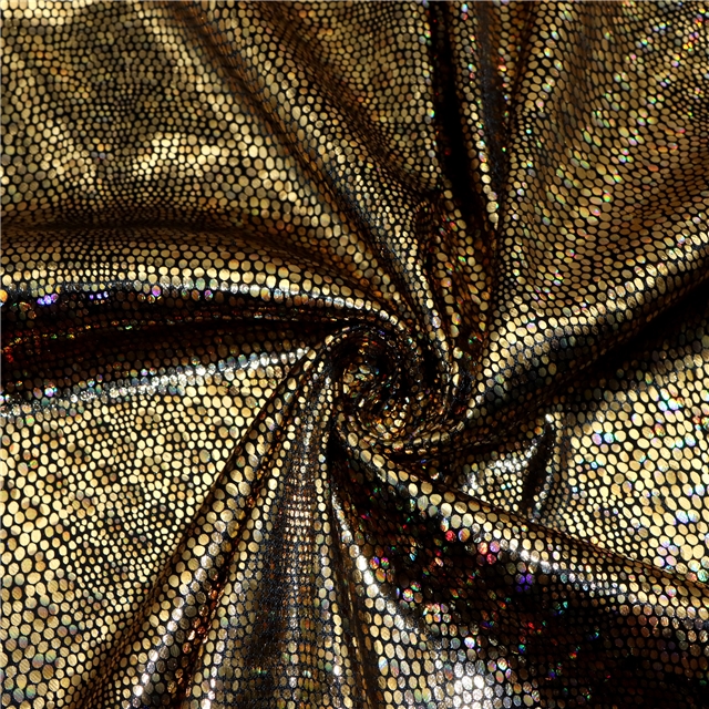 iridescent laser hot stamping irregular dots fabric