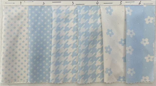 star houndstooth flower printed polyester fabric