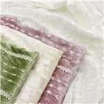 2 ways lace striped velvet fabric
