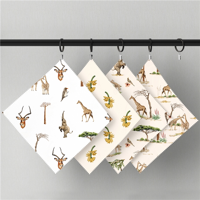 polyester cotton flower animal series polyester cotton fabric set (8 pcs/set)