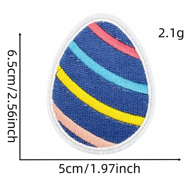 back with glue easter eggs embroidery patch（back with glue）