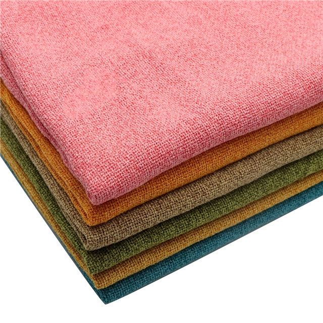 polyester solid color imitation linen fabric