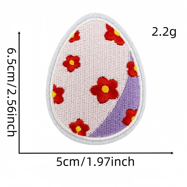 back with glue easter eggs embroidery patch（back with glue）
