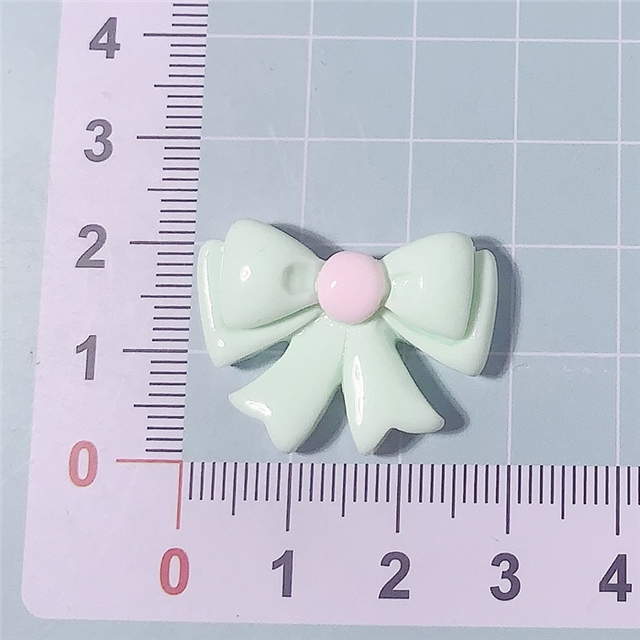 plastic/resin bright surface ribbon bow 3d resin accessories