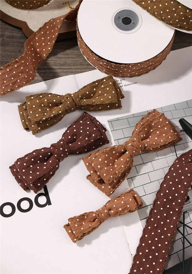 polyester dot diamond grid cotton and linen hook edge strap