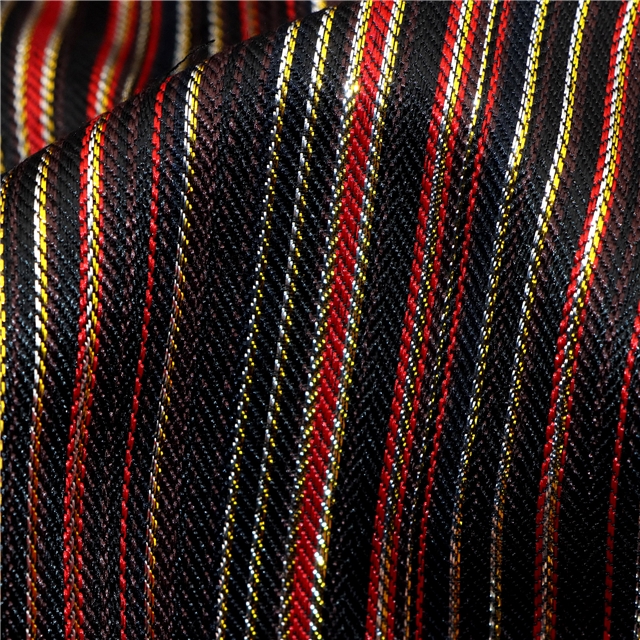Fine colored striped bright Metallic Embroidery Threads fabric 98-100-2#,50*145cm(19.7*57.1