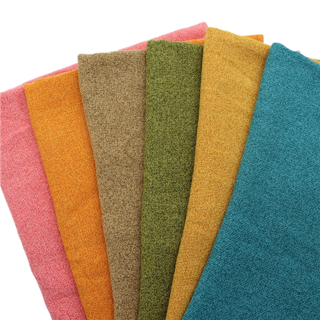 polyester solid color imitation linen fabric