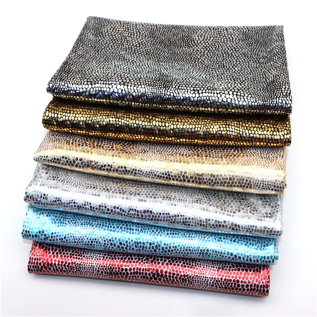 iridescent laser hot stamping irregular dots fabric