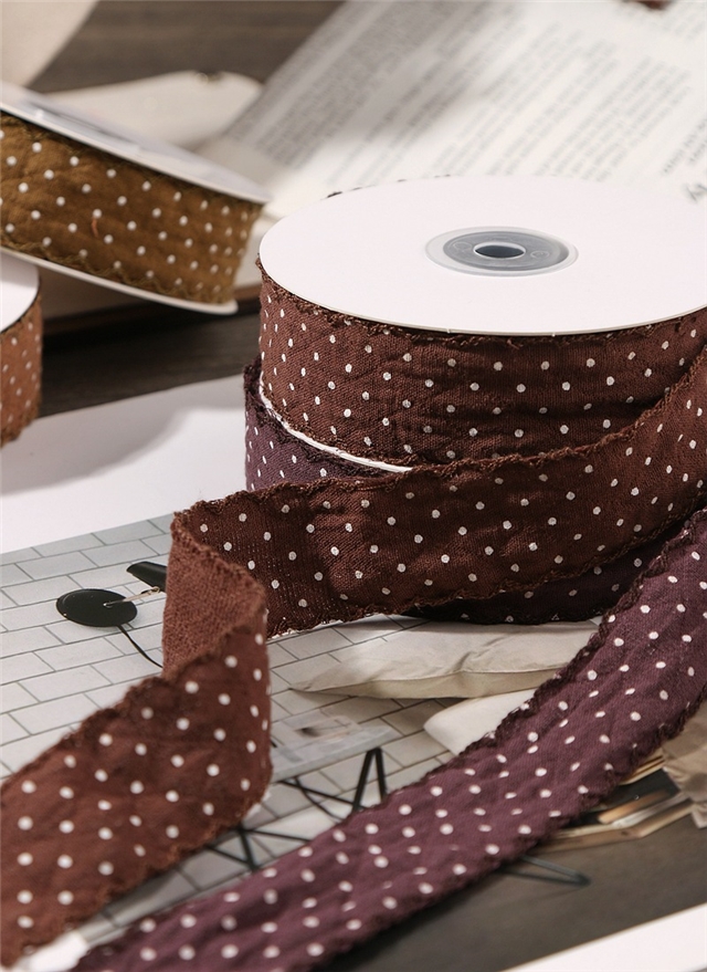 polyester dot diamond grid cotton and linen hook edge strap