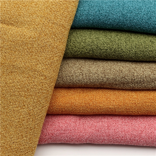 polyester solid color imitation linen fabric