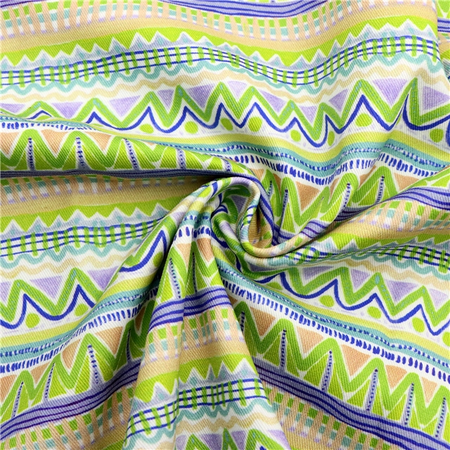 100% cotton 21 cotton twill digital printed geometric ethnic style fabric