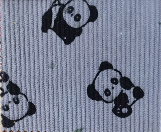 panda corduroy ribbed fabric