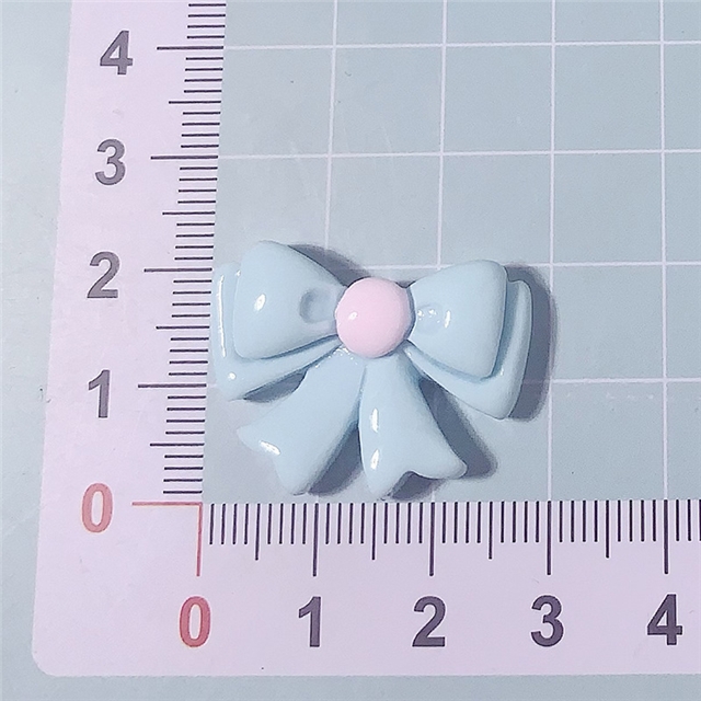 plastic/resin bright surface ribbon bow 3d resin accessories