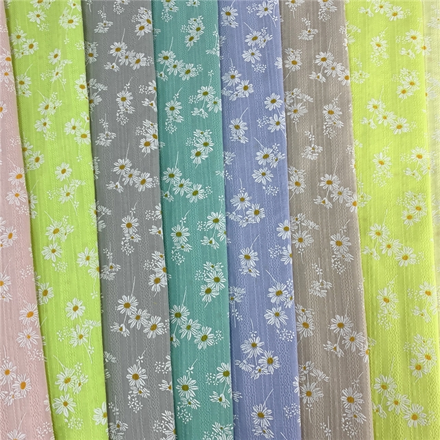 pure cotton offset printing daisy fabric